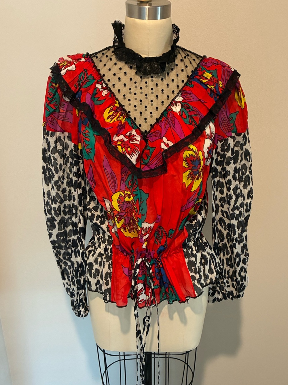 Marc Jacobs tropical animal print blouse